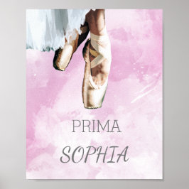 Ballet Tofflor Personal Prima Pointe Rosa Poster