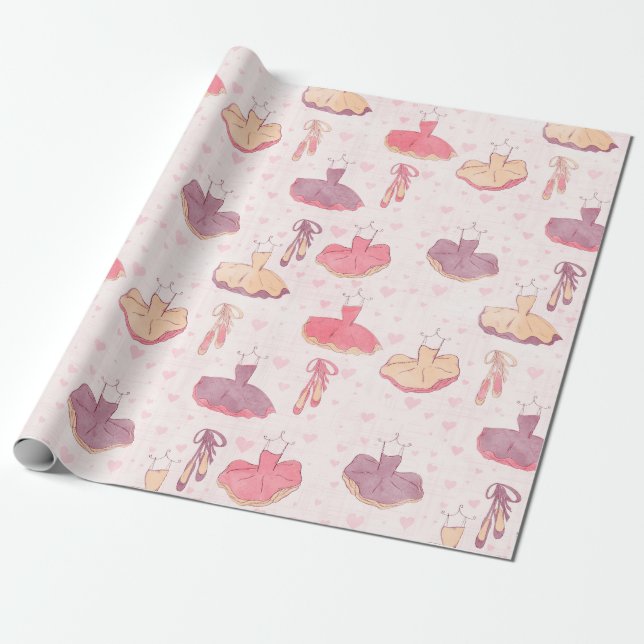 Ballet Tutu Dress och Pointe skor Presentpapper (Utrullad)