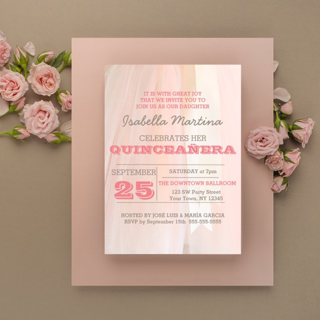 Ballet Tutu Quinceañera-inbjudan Inbjudningar (Skapare uppladdad)