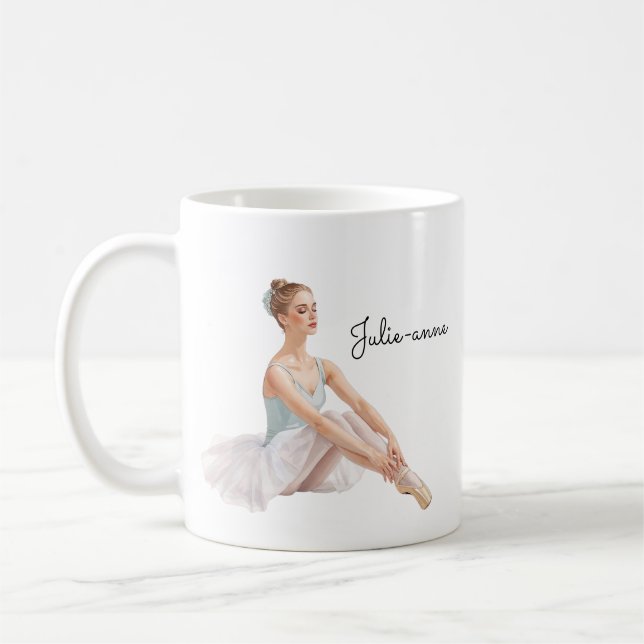 Ballet Woman Personlig Kaffemugg (Vänster)
