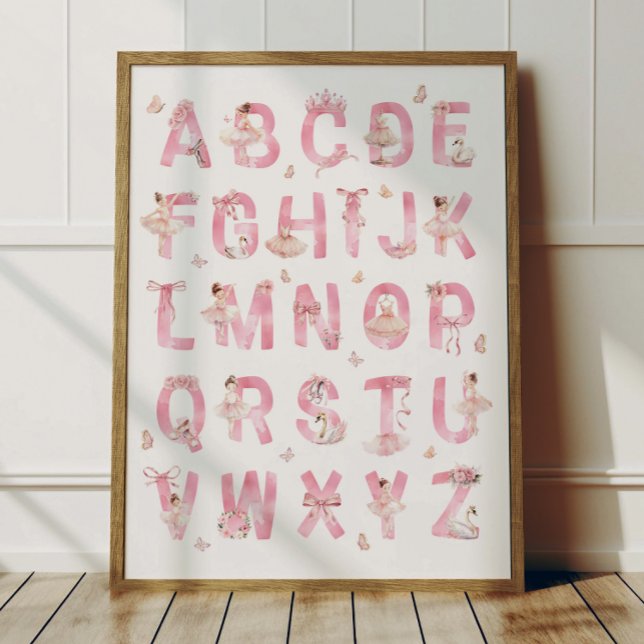 Balletalfabet ABC-affisch Barnkammardekor Poster (Skapare uppladdad)