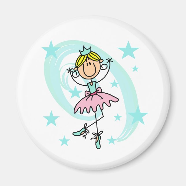 Balletdansare - Blonda T-shirts och presenter Magnet (Framsidan)