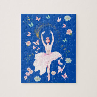 Balletdansare Fjärilar Blommor Pussel