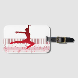 Balletdansare på ett tangentbord   bagagebricka