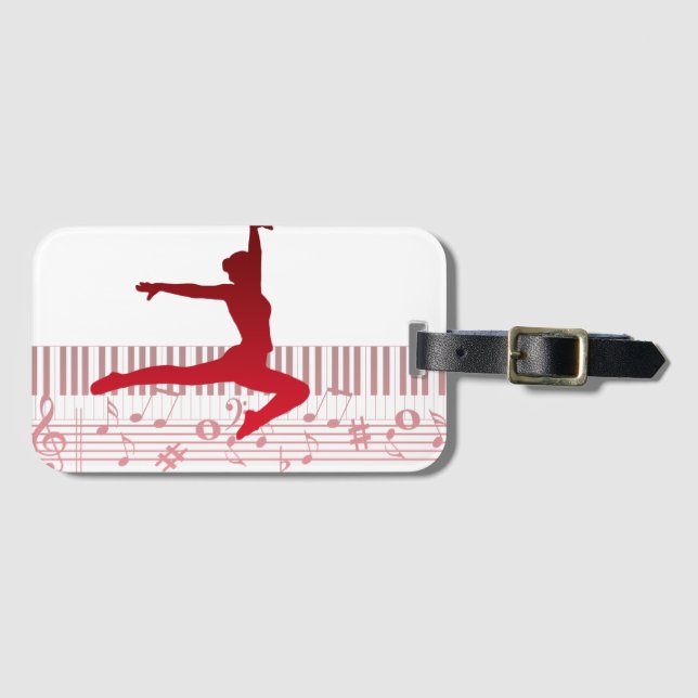 Balletdansare på ett tangentbord   bagagebricka (Framsida horisontal)