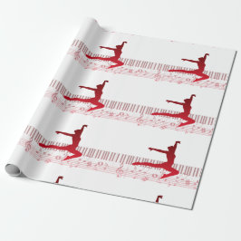 Balletdansare på ett tangentbord        presentpapper