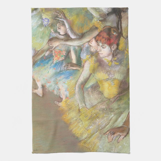Balletdansare på scenen av Edgar Degas Kökshandduk (Vertikal)