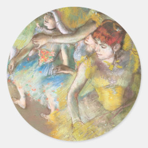 Balletdansare på scenen av Edgar Degas Runt Klistermärke