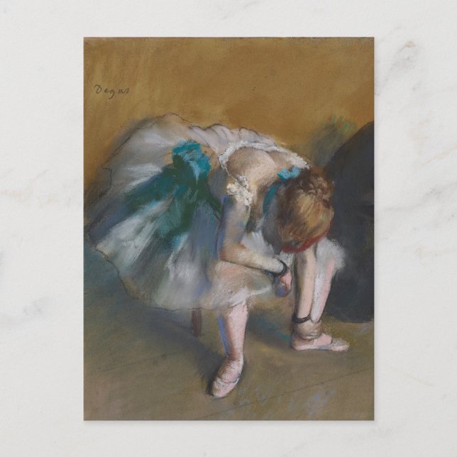 Balletdansare som väntar Edgar Degas Vykort (Framsida)
