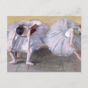 Balletdansare stretchar Edgar Degas Vykort