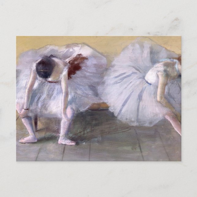 Balletdansare stretchar Edgar Degas Vykort (Framsida)
