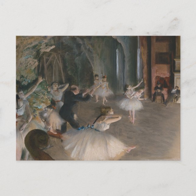 Balletdansare Teaterrepetition Edgar Degas Vykort (Framsida)
