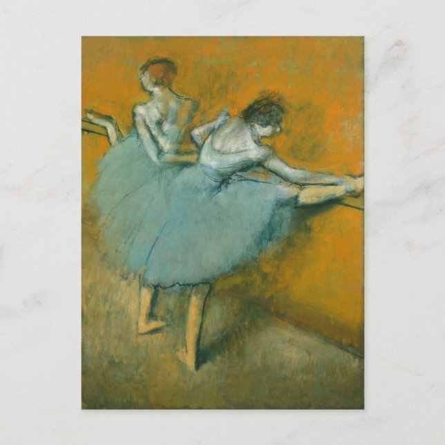 Balletdansare vid barr Edgar Degas Vykort (Framsida)