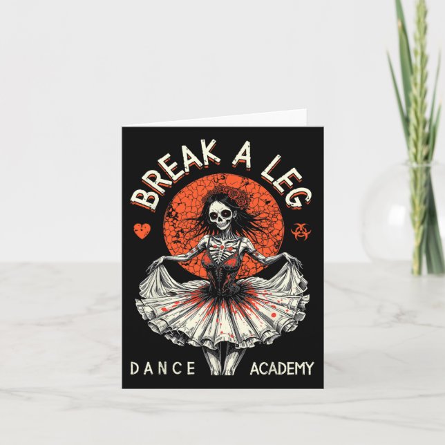 Balletdansare Zombie Ballerina Dansakademi Rolig Kort (Framsida)