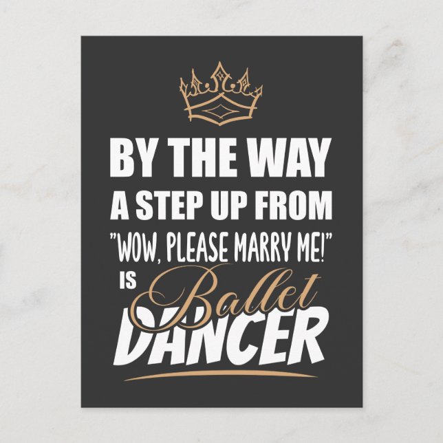 Balletdansaren är det ultimata i attraktionskraft. vykort (Framsida)