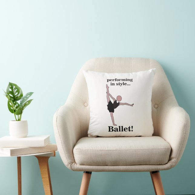 Balletframträdande i stil ballerina dansare kudde (Stol)