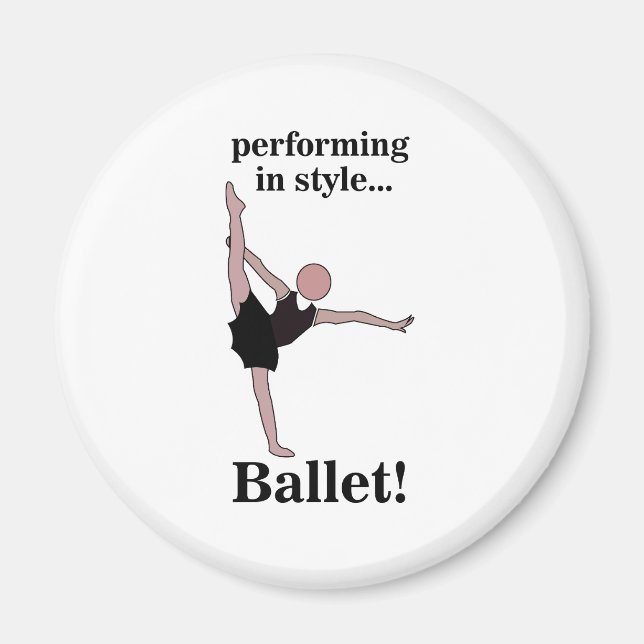 Balletframträdande i stil ballerina dansare magnet (Framsidan)