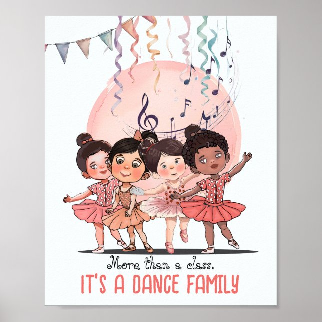 Balletklassaffisch – Det är en danfamilj Poster (Framsidan)