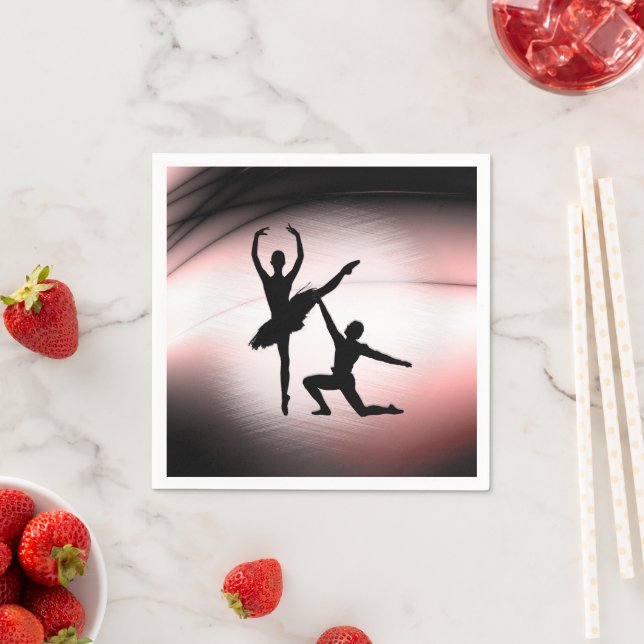 Balletpar Dansar Rosa Accent Pappersservett (Insitu)