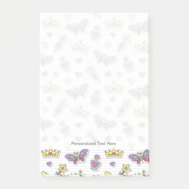 balletprinsessa mönster post-it block (Framsida)