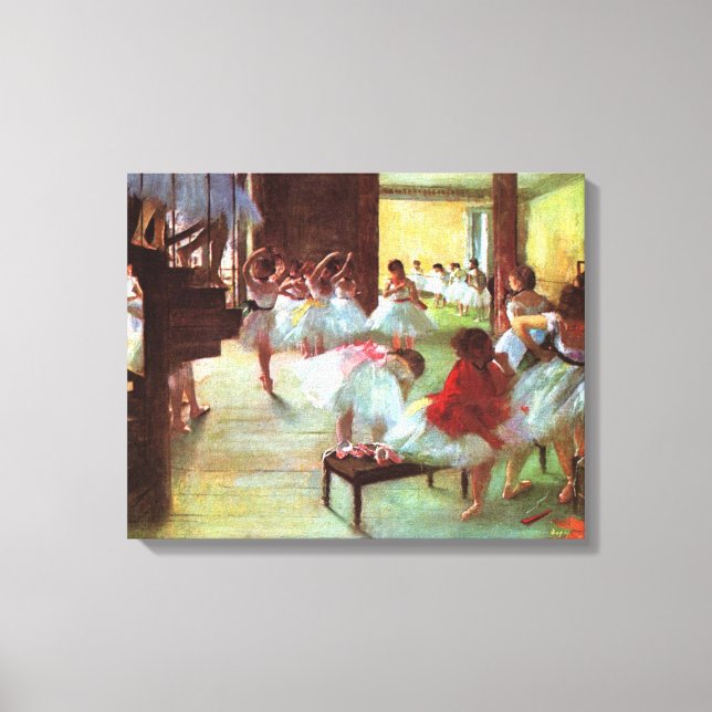 Balletrepetition - Edgar Degas - 1880 Canvastryck (Framsida)