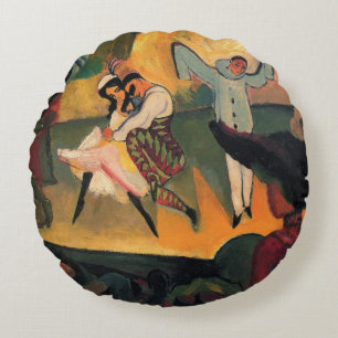 Ballets Russes, rysk balett av August Macke Rund Kudde