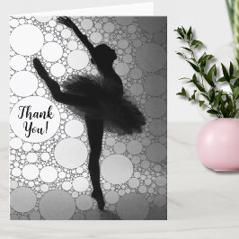Balletsvartvitballerina Tack Kort