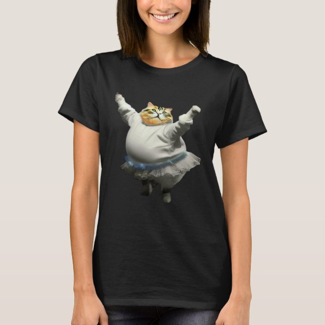 Ballett Kitty Cat Version 3 0 T Shirt (Framsida)