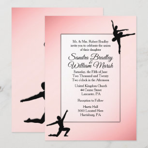 Ballettbjudande till Dance Wedding i Dusty Ro Inbjudningar