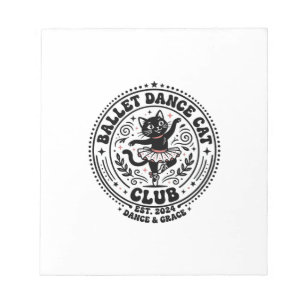 Ballettdans Katt Älskare T-Shirt Art - Balettdans Anteckningsblock
