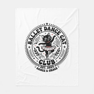 Ballettdans Katt Älskare T-Shirt Art - Balettdans Fleecefilt
