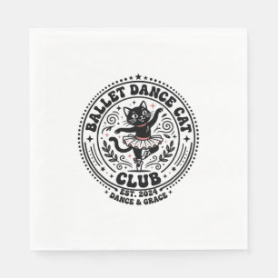 Ballettdans Katt Älskare T-Shirt Art - Balettdans Pappersservett