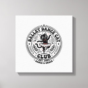 Ballettdans Katt Älskare T-Shirt Konst - Balettdan Canvastryck