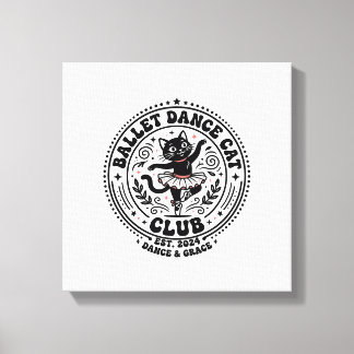 Ballettdans Katt Älskare T-Shirt Konst - Balettdan Canvastryck