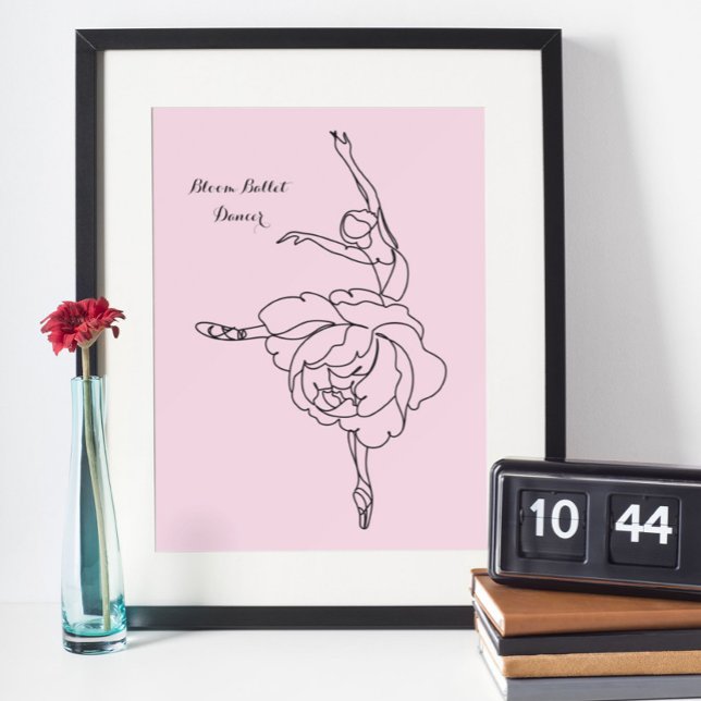 Ballettdansare med Blommigt Touch Poster (Skapare uppladdad)