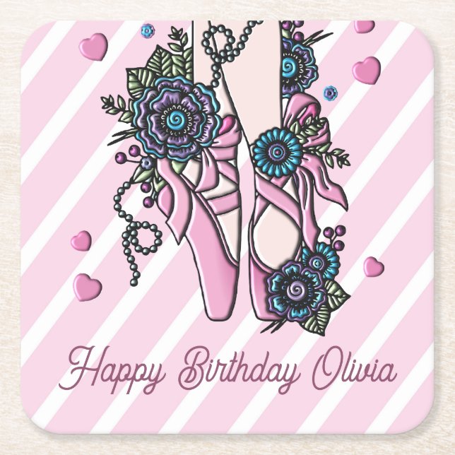 Ballgaffelskor Underlägg Papper Kvadrat (Framsidan)