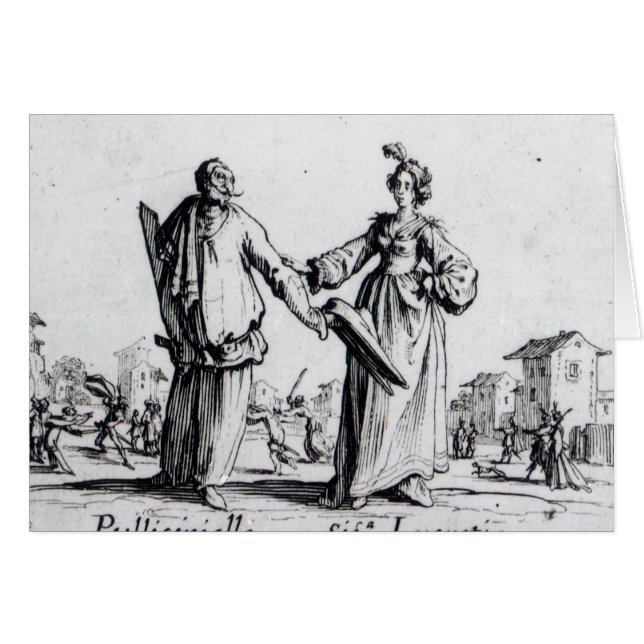 Balli de Sfessania, c.1622 2 Hälsningskort (Framsidan Horizontal)