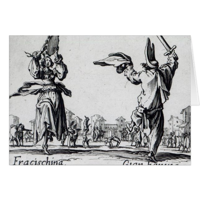 Balli de Sfessania, c.1622 Hälsningskort (Framsidan Horizontal)