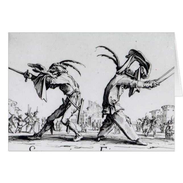 Balli de Sfessania, c.1622 Hälsningskort (Framsidan Horizontal)