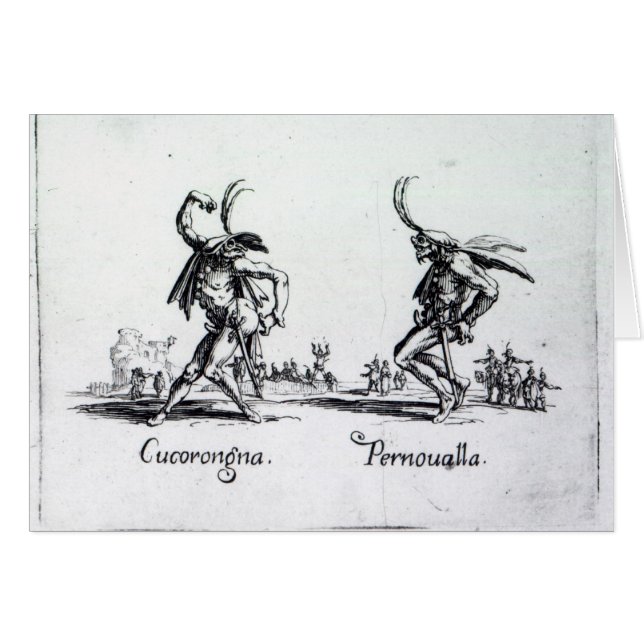 Balli de Sfessania, c.1622 Hälsningskort (Framsidan Horizontal)