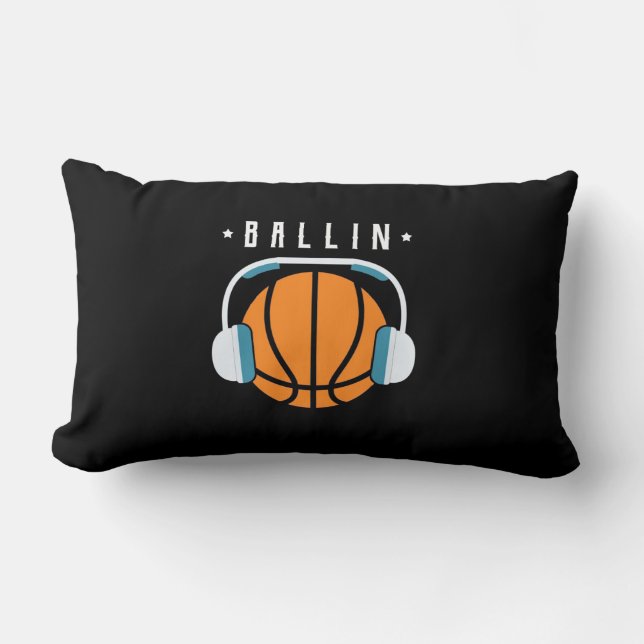 Ballin Basketball Art Lumbarkudde (Framsida)