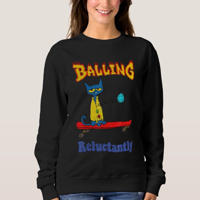 Balling Reluctantly Cat T Shirt (Framsida)