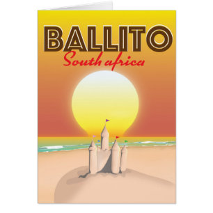 Ballito South african-reseaffisch Hälsningskort