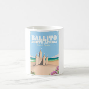 Ballito Sydafrika vintage strand reseskylt Kaffemugg