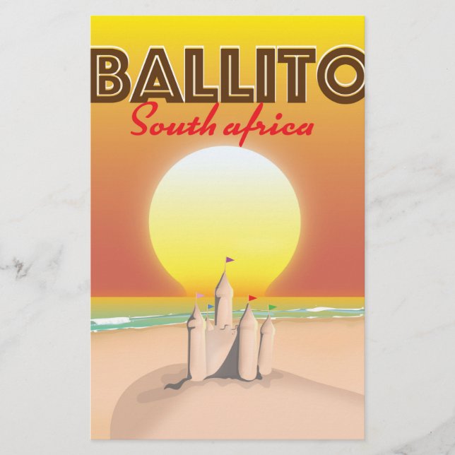 Ballito sydafrikansk reseposter brevpapper (Framsida)