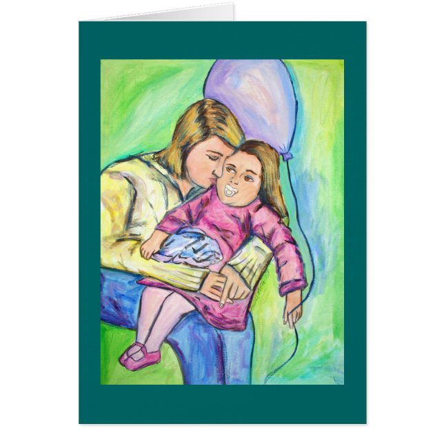 Ballkey, Blankey, Balloon Hälsningskort (Framsidan)