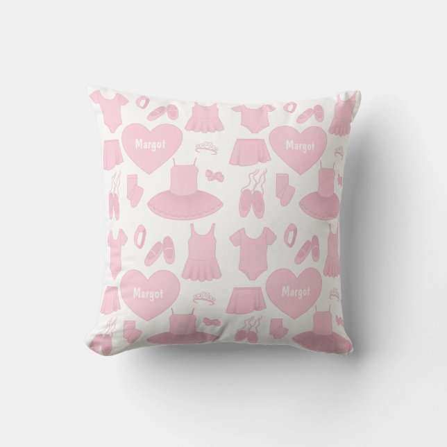 Ballkläder Mönster Pillow - vit bakgrund Kudde (Framsida)