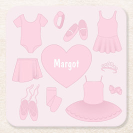 Ballkläder Papper Underlägg - Rosa Bakgrund