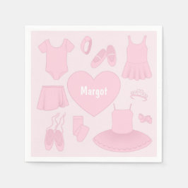Ballkläder Pappersservett - Rosa - bakgrund