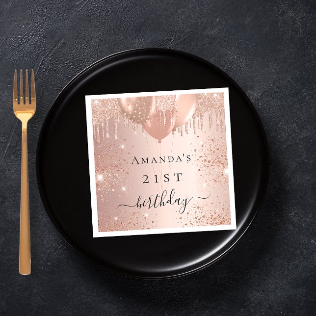 Ballogrammet glam från ro vid glitter pappersservett (Skapare uppladdad)